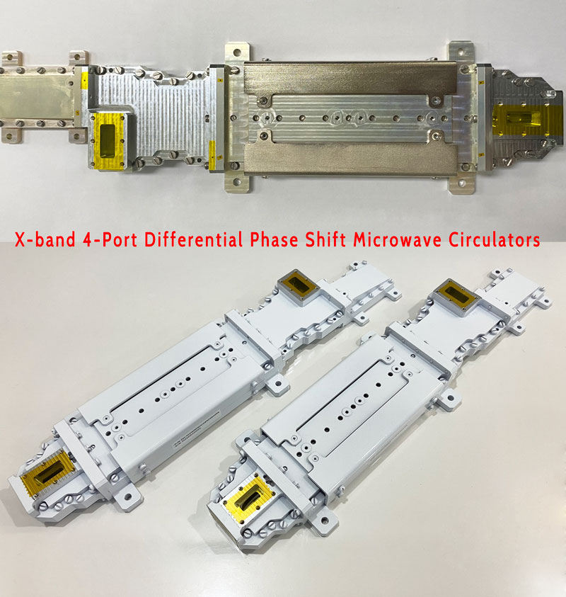 4-Port-Differential-Phase-Shift-Microwave-Circulators